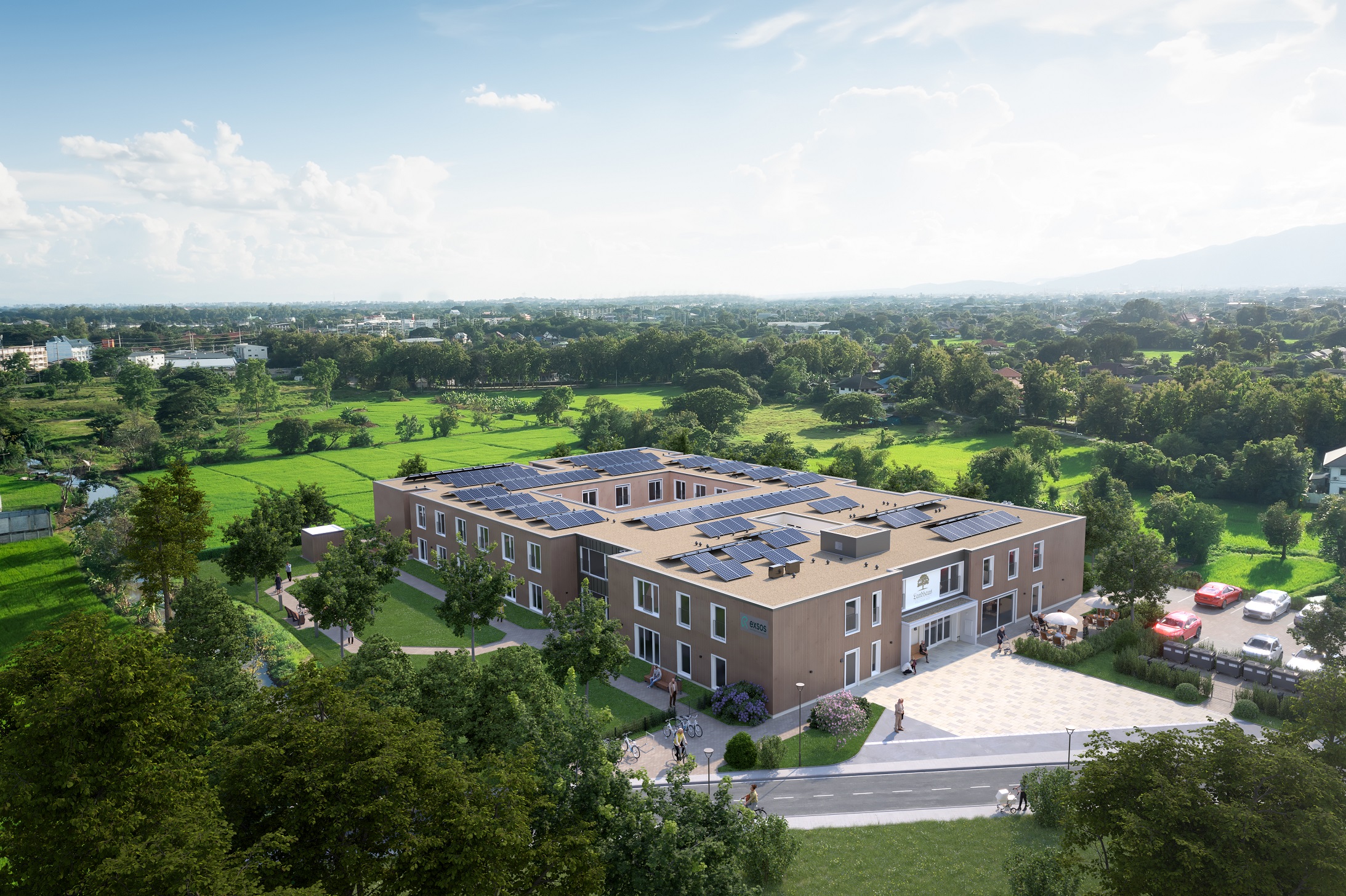 Landhaus Pflegeimmobilien – Luftaufnahme